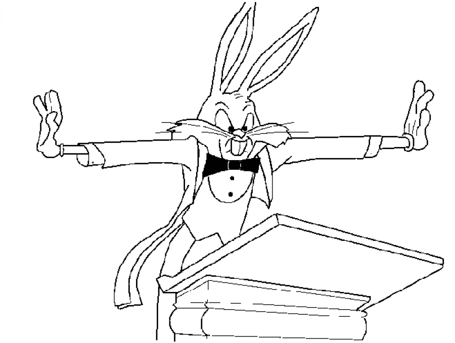 Coloring page: Bugs Bunny (Cartoons) #26352 - Free Printable Coloring Pages