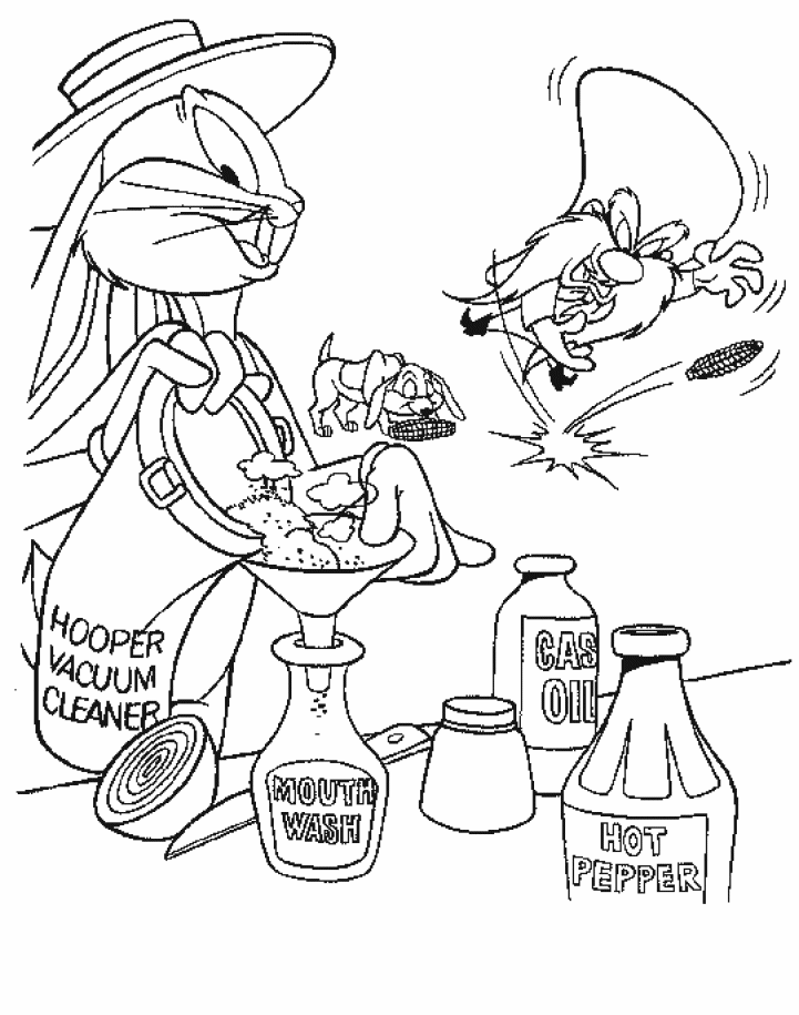 Coloring page: Bugs Bunny (Cartoons) #26372 - Free Printable Coloring Pages