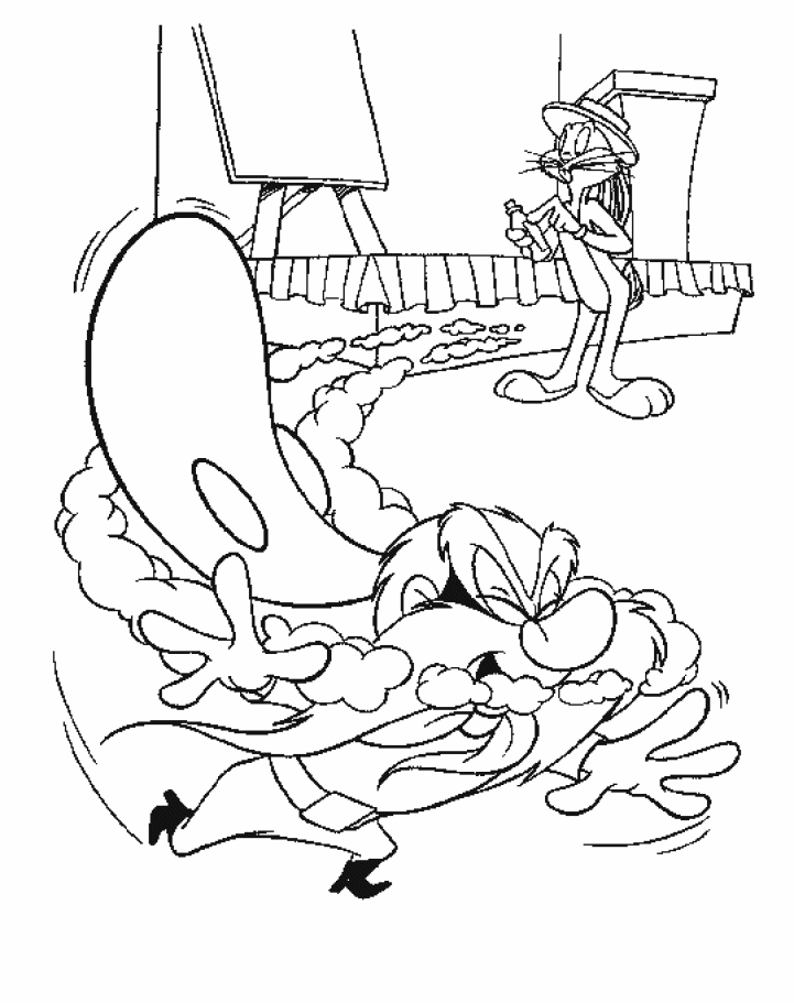 Coloring page: Bugs Bunny (Cartoons) #26382 - Free Printable Coloring Pages