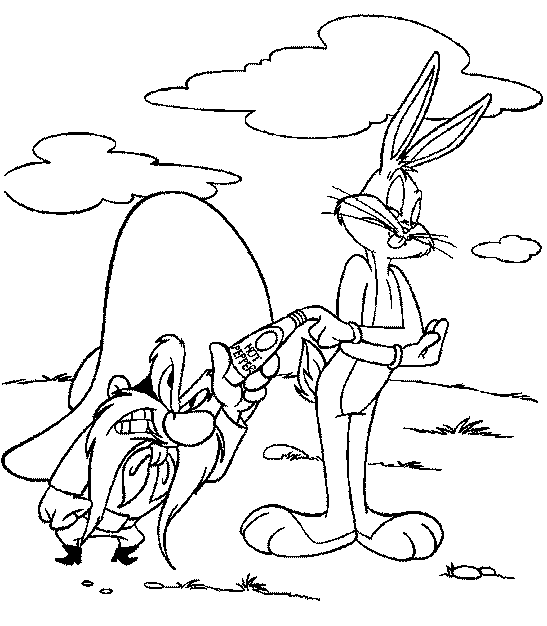 Coloring page: Bugs Bunny (Cartoons) #26383 - Free Printable Coloring Pages