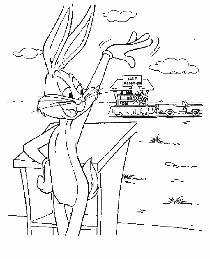 Coloring page: Bugs Bunny (Cartoons) #26388 - Free Printable Coloring Pages