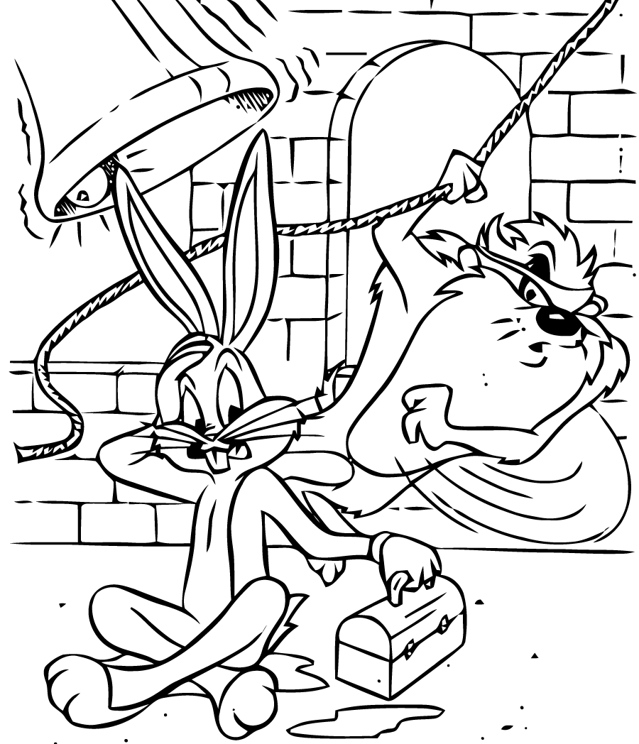 Coloring page: Bugs Bunny (Cartoons) #26414 - Free Printable Coloring Pages