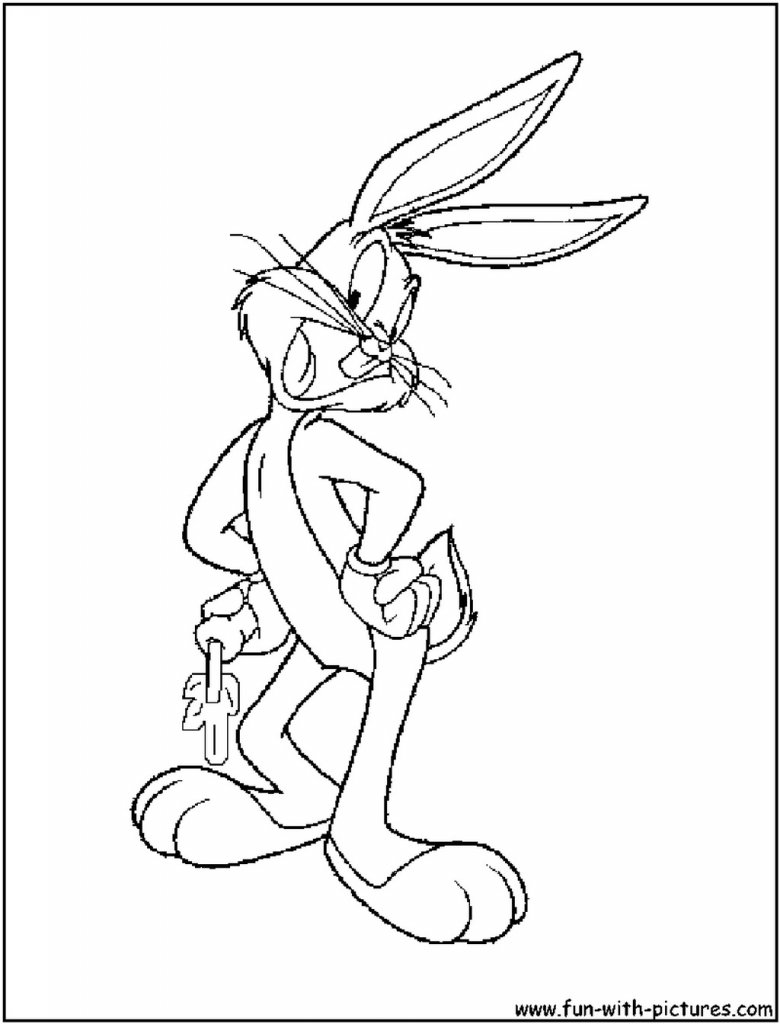 Coloring page: Bugs Bunny (Cartoons) #26450 - Free Printable Coloring Pages