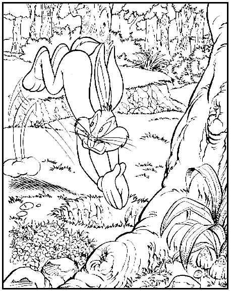 Coloring page: Bugs Bunny (Cartoons) #26456 - Free Printable Coloring Pages