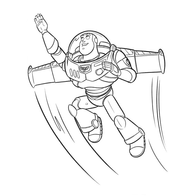 Coloring page: Buzz Lightyear of Star Command (Cartoons) #46578 - Free Printable Coloring Pages