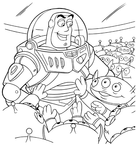 Coloring page: Buzz Lightyear of Star Command (Cartoons) #46697 - Free Printable Coloring Pages