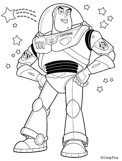 Coloring page: Buzz Lightyear of Star Command (Cartoons) #46721 - Free Printable Coloring Pages