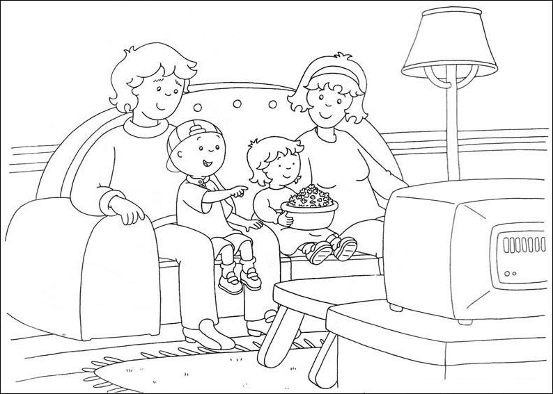 Coloring page: Caillou (Cartoons) #36182 - Free Printable Coloring Pages