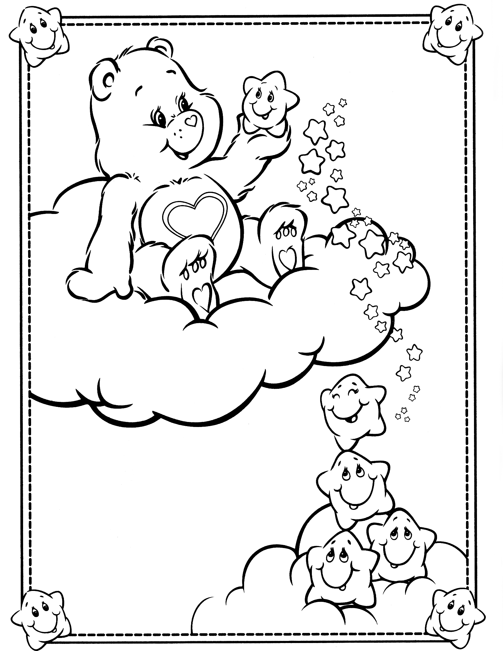 Drawing Care Bears 37230 (Cartoons) Printable coloring pages