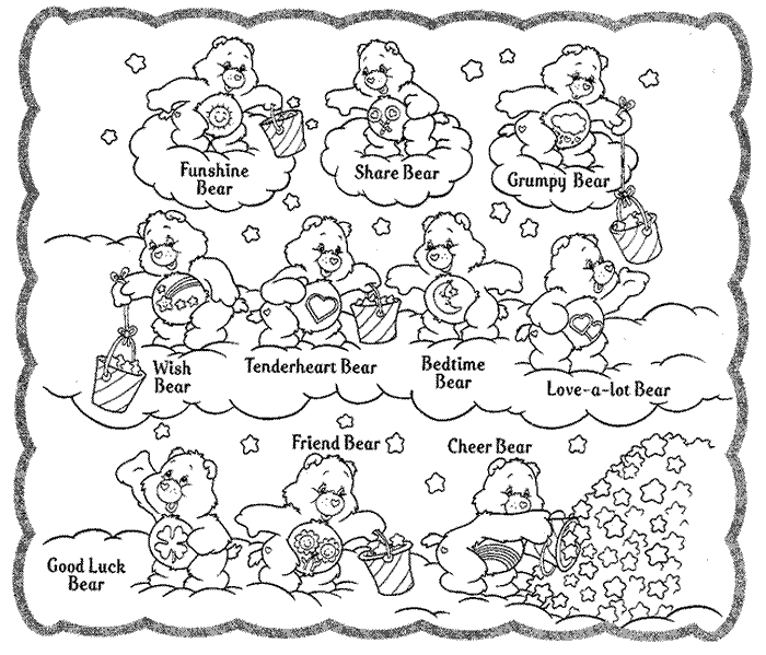 Coloring page: Care Bears (Cartoons) #37405 - Free Printable Coloring Pages