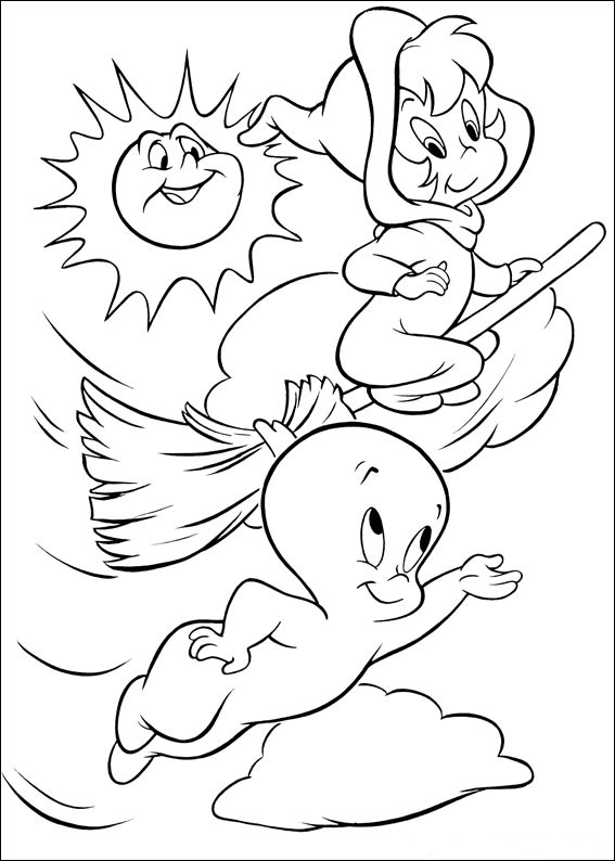 Coloring page: Casper (Cartoons) #36239 - Free Printable Coloring Pages