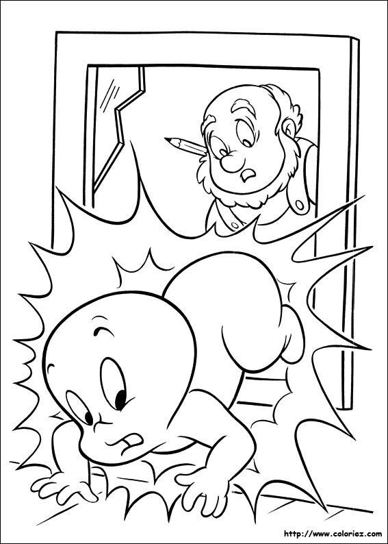 Coloring page: Casper (Cartoons) #36263 - Free Printable Coloring Pages