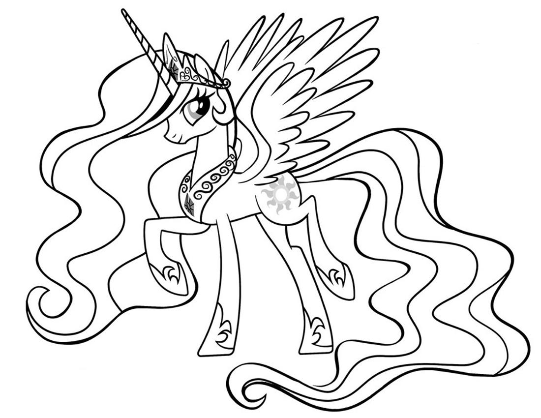 Coloring page: Celestia (Cartoons) #169953 - Free Printable Coloring Pages