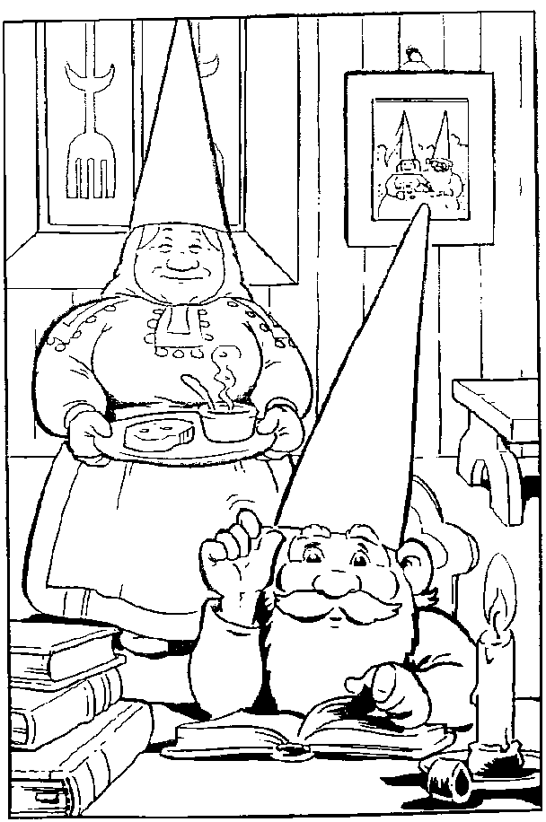 Coloring page: David, the Gnome (Cartoons) #51382 - Free Printable Coloring Pages