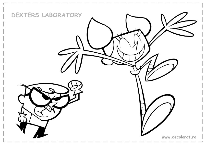 capital g dexters laboratory coloring pages