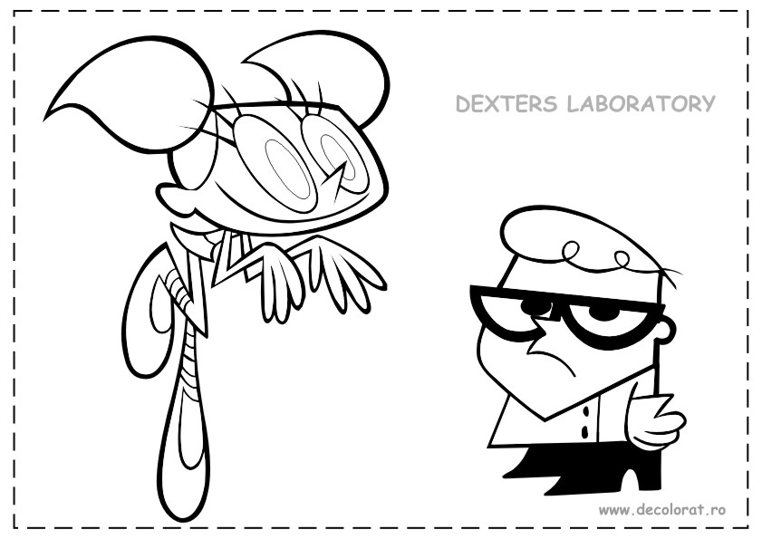 capital g dexters laboratory coloring pages