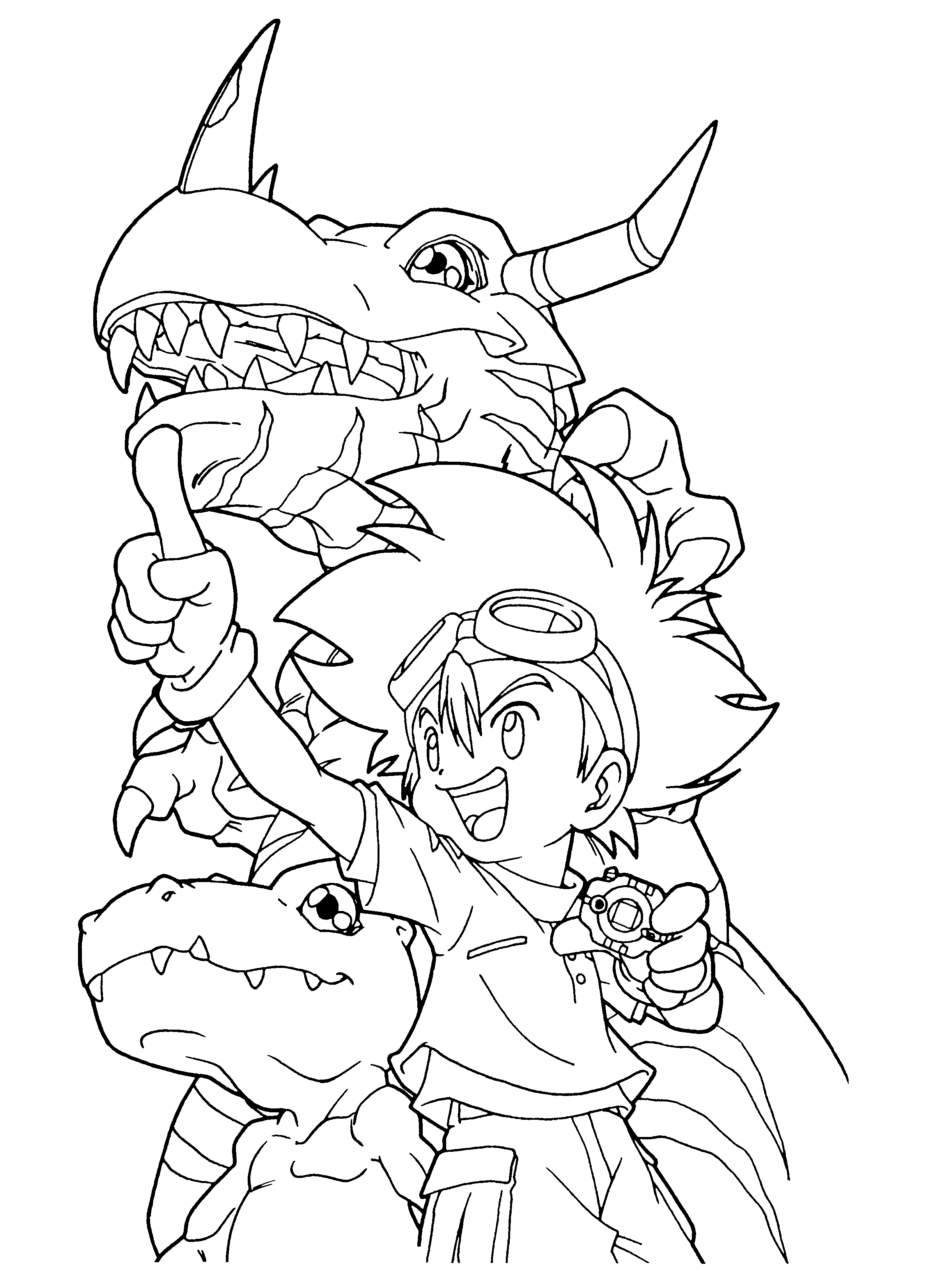 Coloring page: Digimon (Cartoons) #51425 - Free Printable Coloring Pages