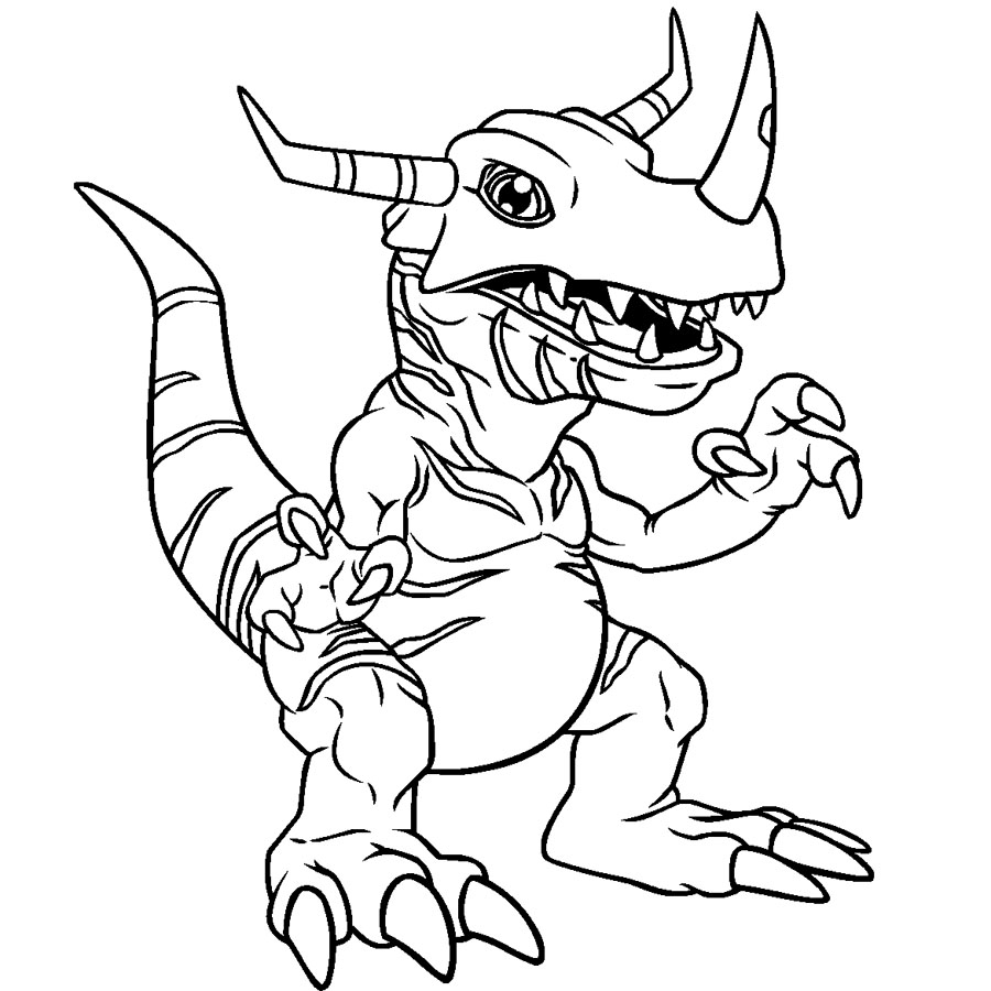 Coloring page: Digimon (Cartoons) #51426 - Free Printable Coloring Pages