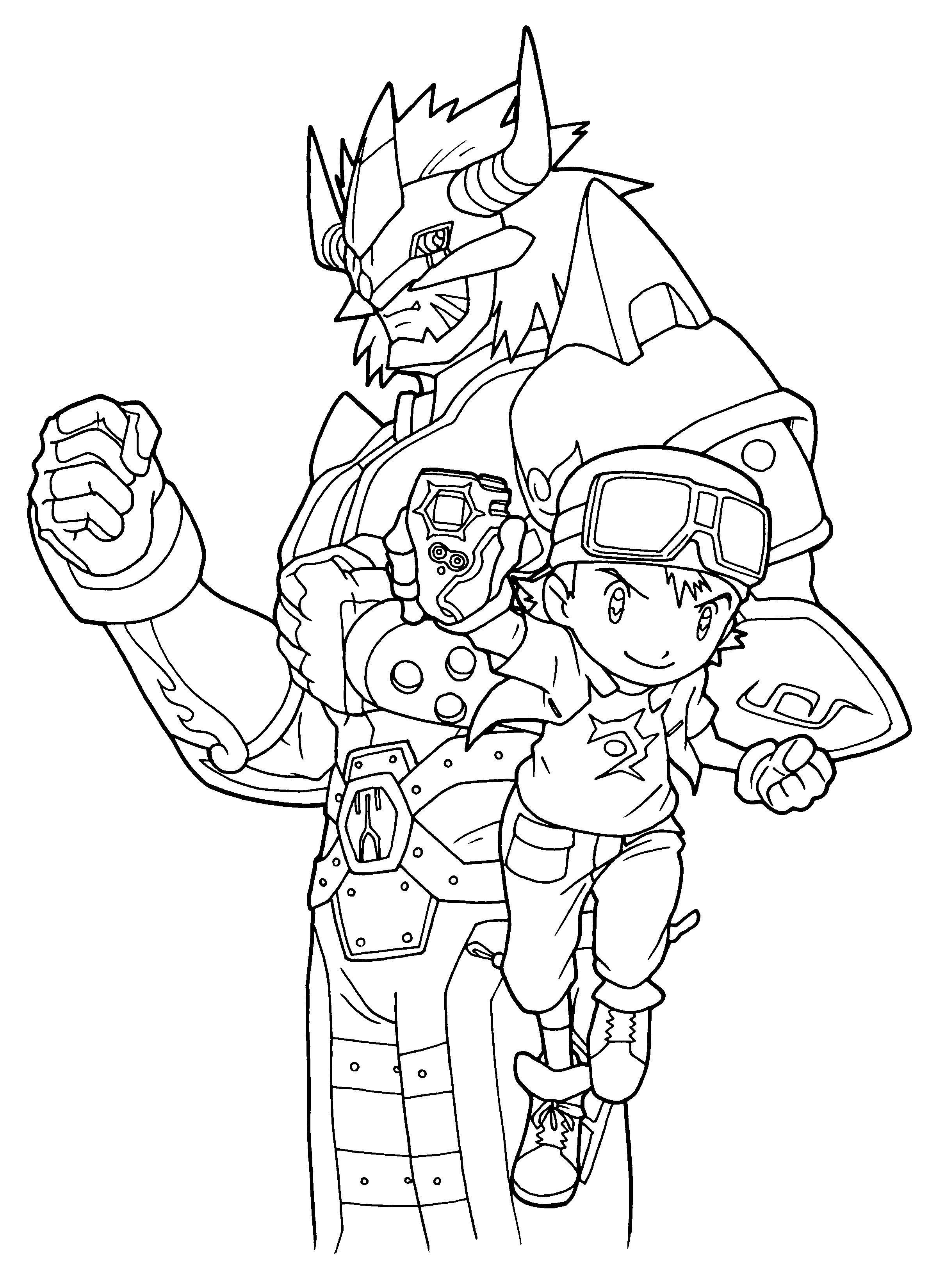 Coloring page: Digimon (Cartoons) #51445 - Free Printable Coloring Pages