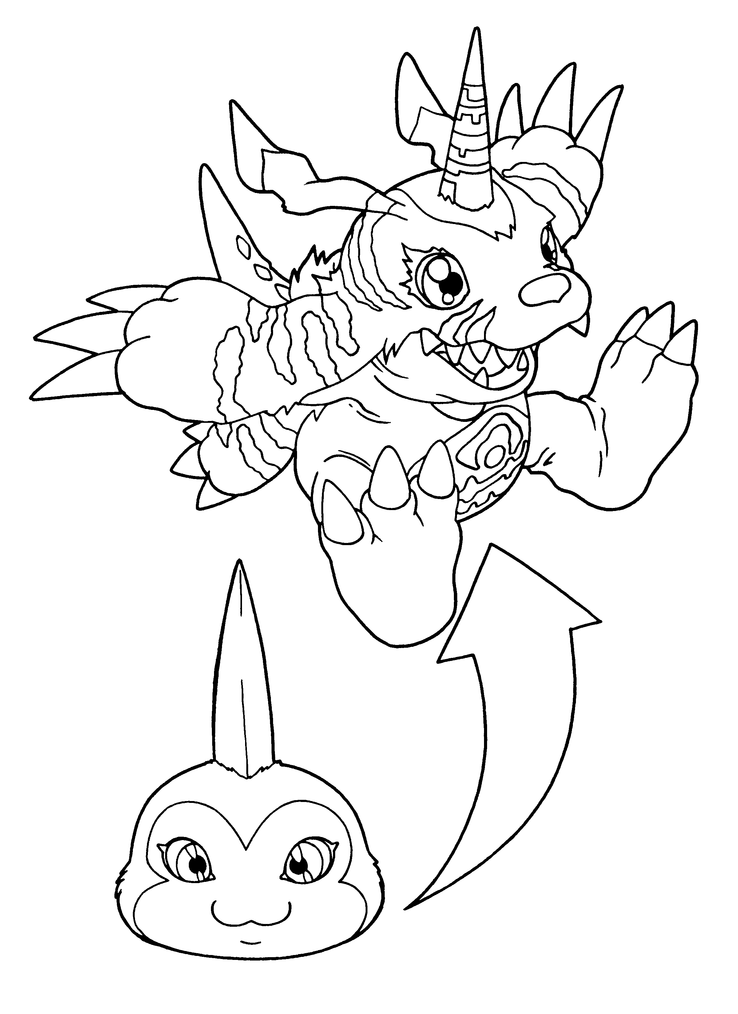 Coloring page: Digimon (Cartoons) #51524 - Free Printable Coloring Pages