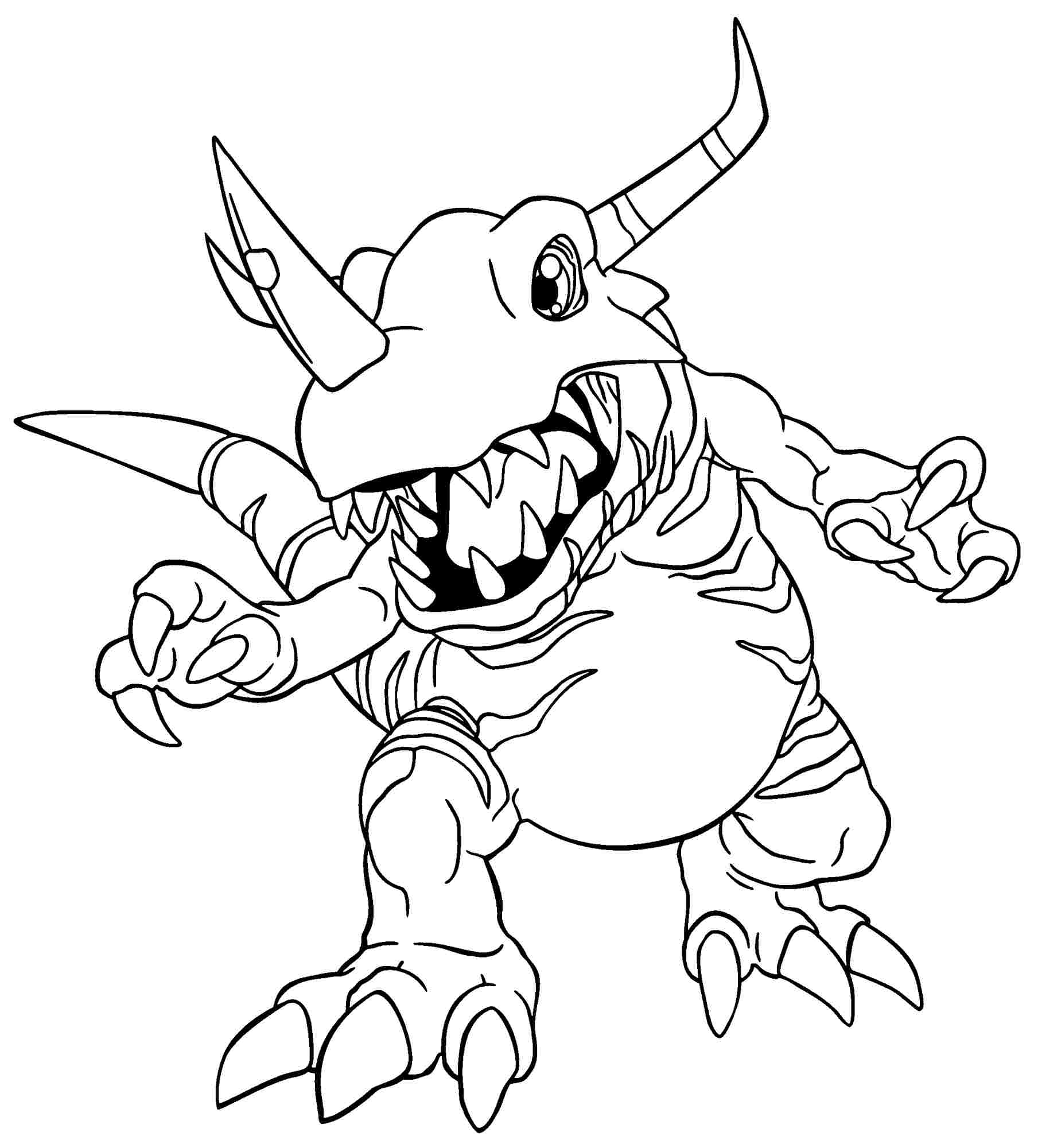 Coloring page: Digimon (Cartoons) #51537 - Free Printable Coloring Pages