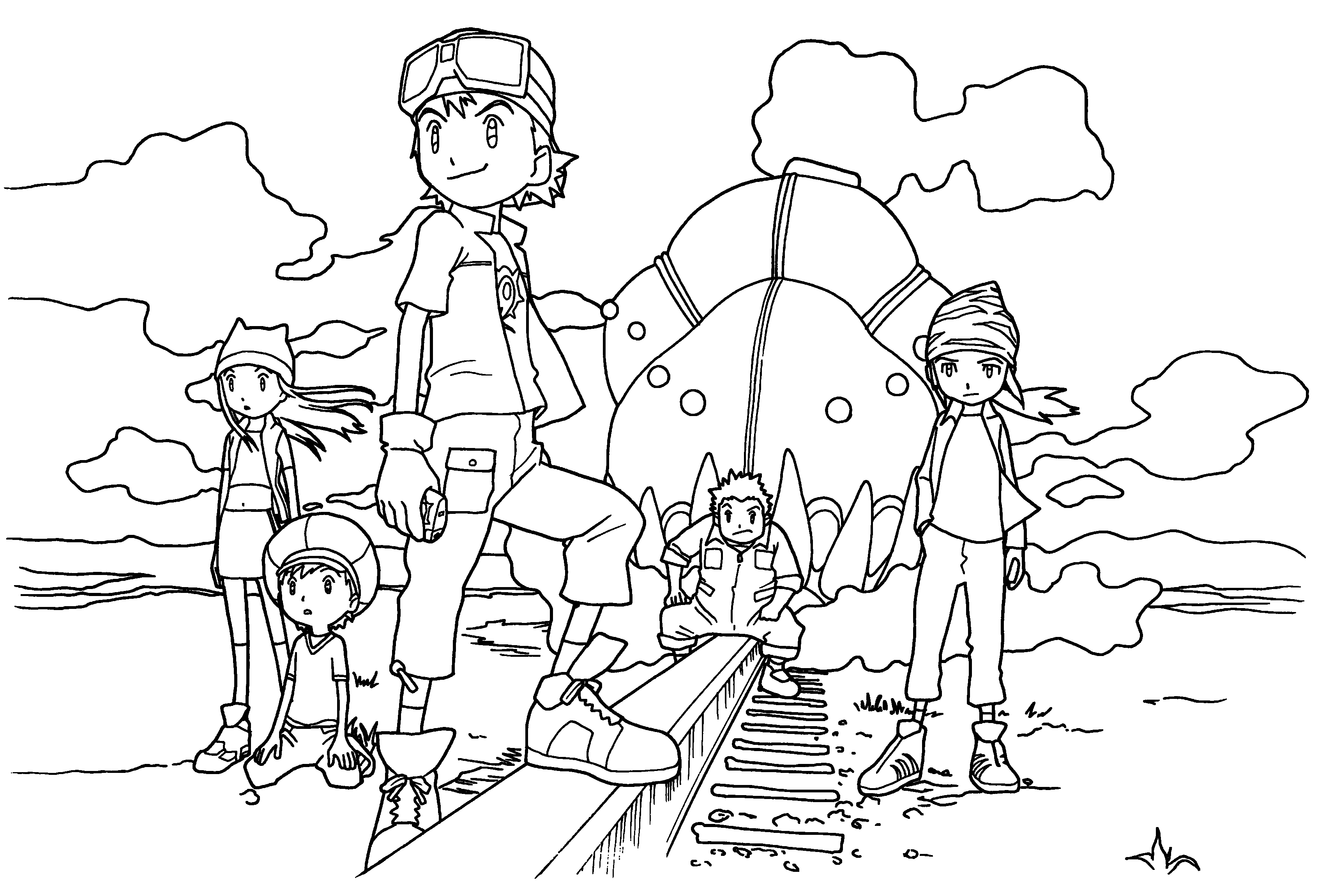 Coloring page: Digimon (Cartoons) #51576 - Free Printable Coloring Pages