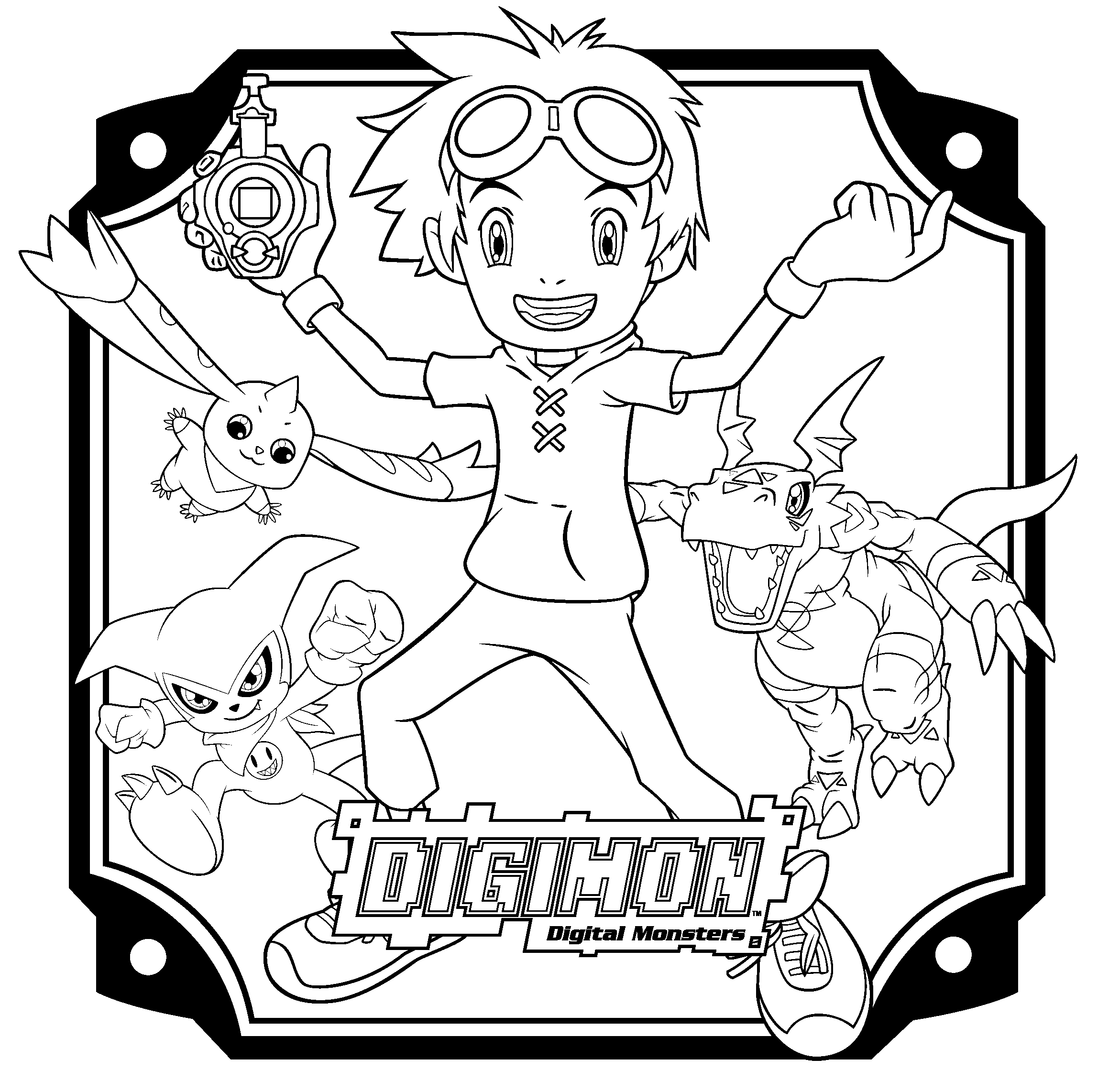 Coloring page: Digimon (Cartoons) #51591 - Free Printable Coloring Pages