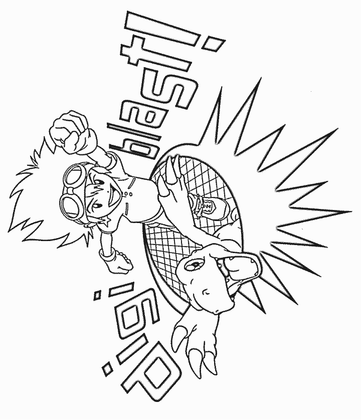 Coloring page: Digimon (Cartoons) #51644 - Free Printable Coloring Pages