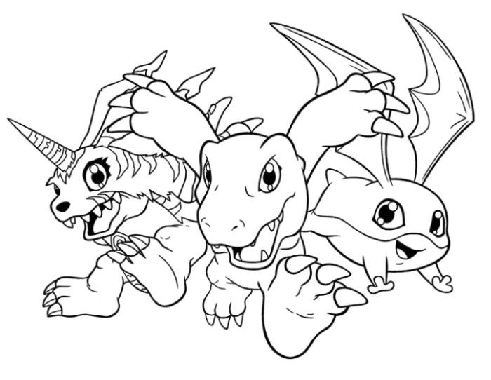 Coloring page: Digimon (Cartoons) #51710 - Free Printable Coloring Pages