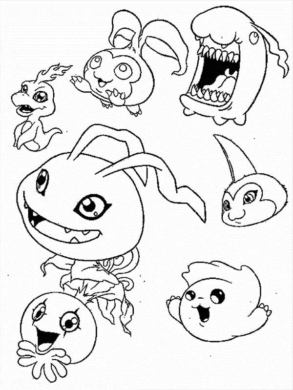 digimon printable coloring pages
