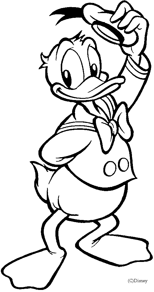 Coloring page: Donald Duck (Cartoons) #30118 - Free Printable Coloring Pages