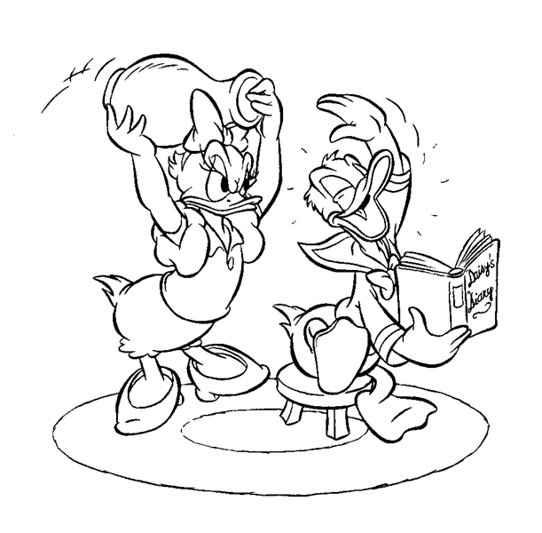 Coloring page: Donald Duck (Cartoons) #30128 - Free Printable Coloring Pages