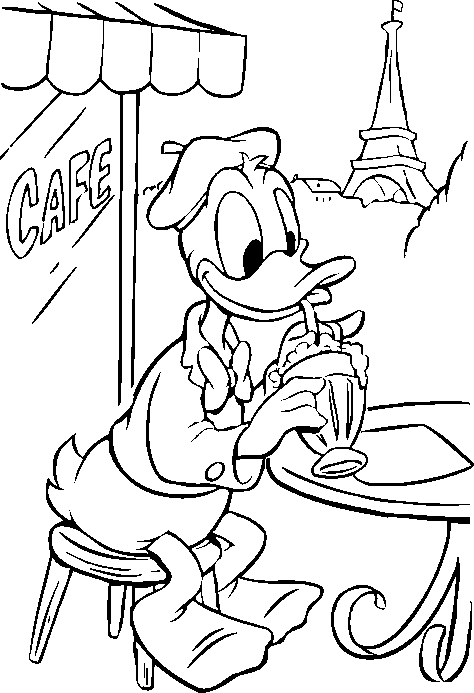Coloring page: Donald Duck (Cartoons) #30133 - Free Printable Coloring Pages