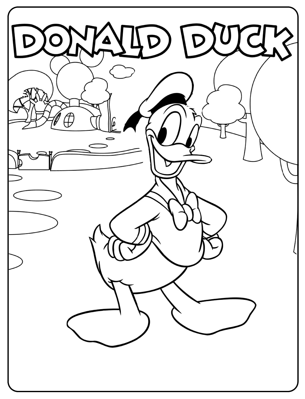 Coloring page: Donald Duck (Cartoons) #30134 - Free Printable Coloring Pages