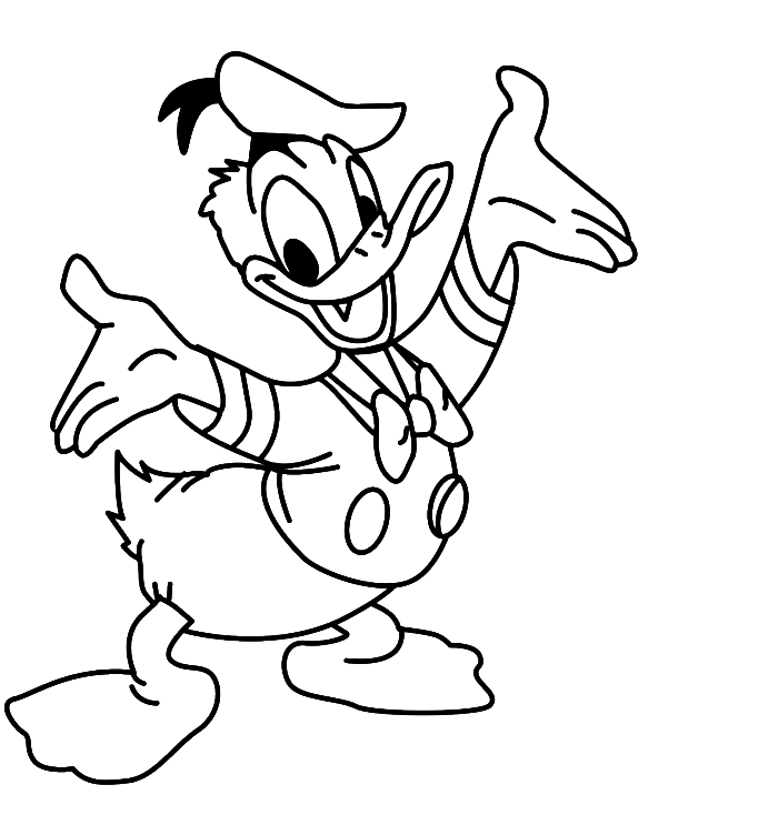 Coloring page: Donald Duck (Cartoons) #30143 - Free Printable Coloring Pages