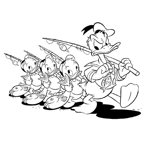 Drawing Donald Duck #30146 (Cartoons) – Printable coloring pages