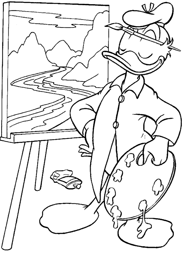 Coloring page: Donald Duck (Cartoons) #30147 - Free Printable Coloring Pages