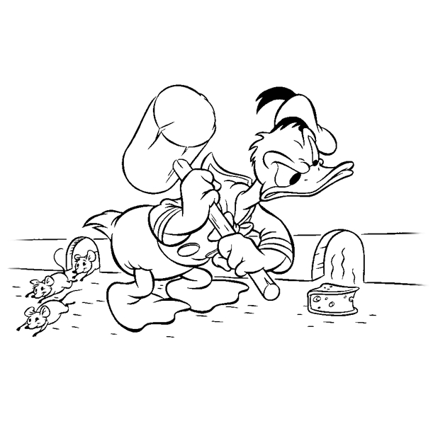 Coloring page: Donald Duck (Cartoons) #30150 - Free Printable Coloring Pages