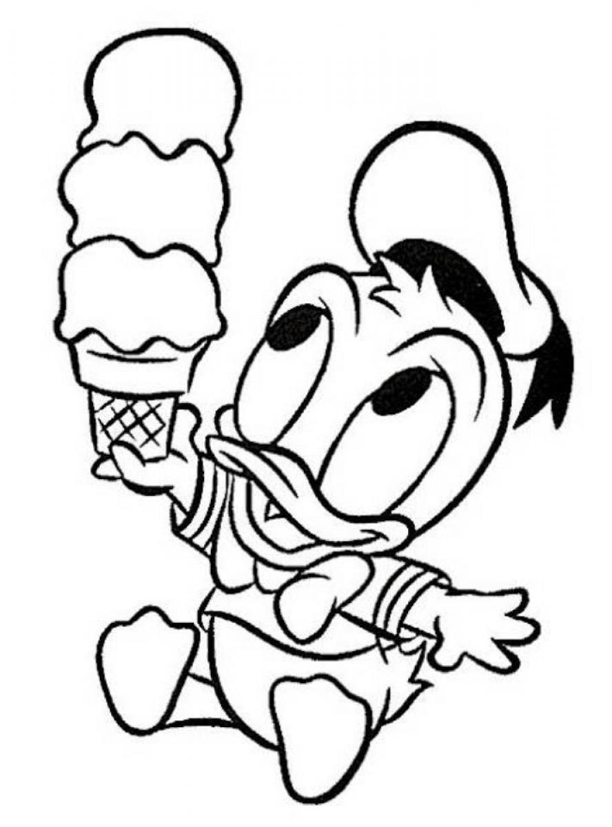 Drawing Donald Duck #30152 (Cartoons) – Printable coloring pages