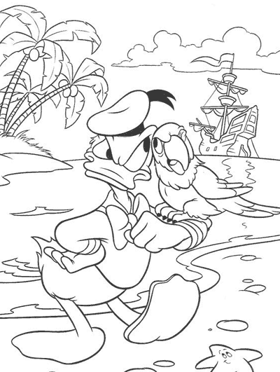 Coloring page: Donald Duck (Cartoons) #30155 - Free Printable Coloring Pages