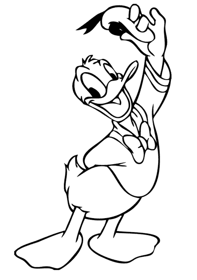 Coloring page: Donald Duck (Cartoons) #30156 - Free Printable Coloring Pages