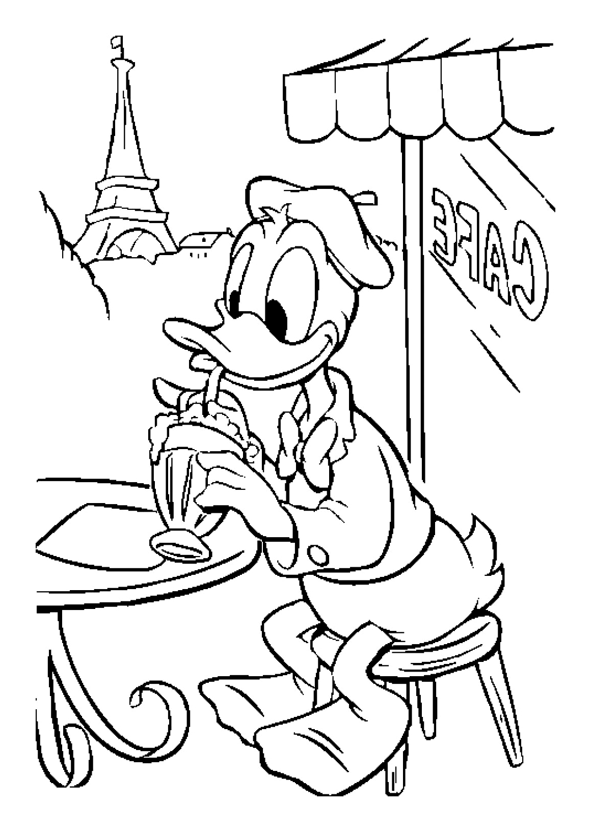 Coloring page: Donald Duck (Cartoons) #30173 - Free Printable Coloring Pages