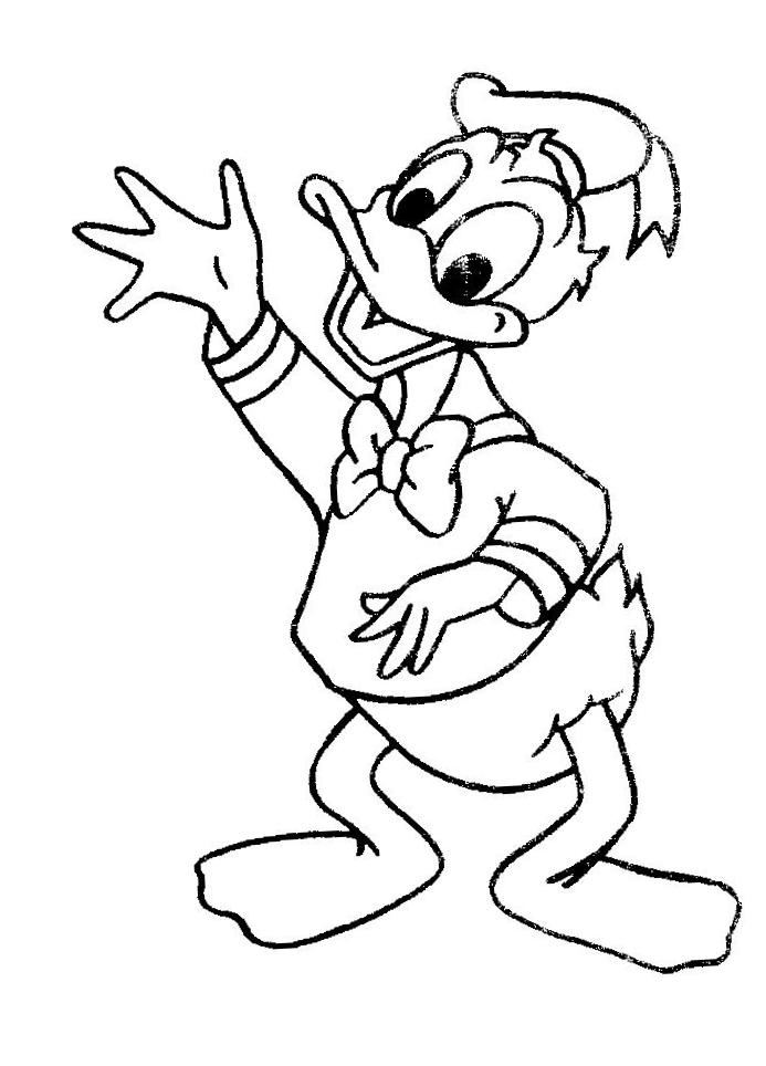 Coloring page: Donald Duck (Cartoons) #30181 - Free Printable Coloring Pages