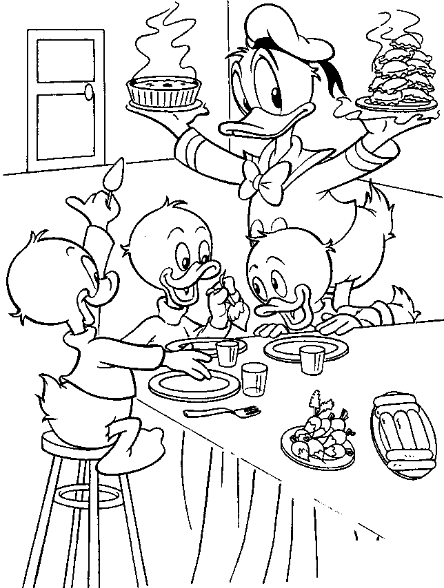 Coloring page: Donald Duck (Cartoons) #30188 - Free Printable Coloring Pages