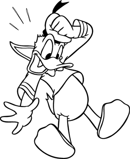 Coloring page: Donald Duck (Cartoons) #30194 - Free Printable Coloring Pages