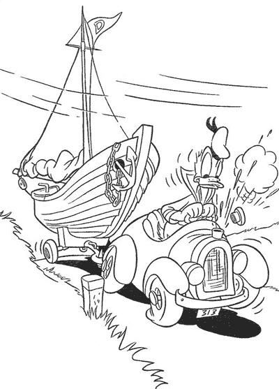 Coloring page: Donald Duck (Cartoons) #30195 - Free Printable Coloring Pages