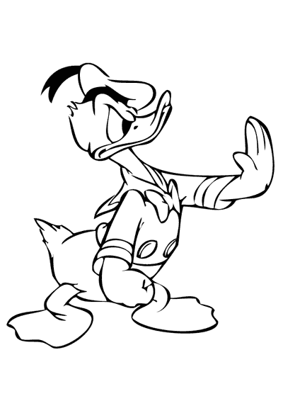 Coloring page: Donald Duck (Cartoons) #30203 - Free Printable Coloring Pages