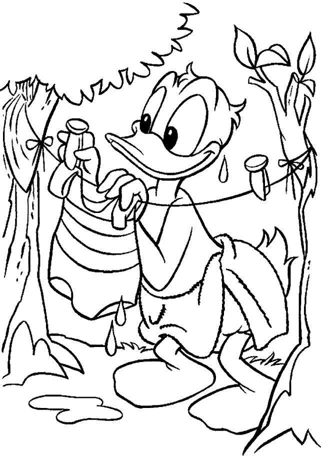 Coloring page: Donald Duck (Cartoons) #30205 - Free Printable Coloring Pages