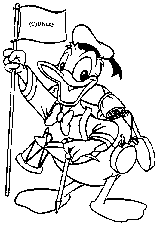 Coloring page: Donald Duck (Cartoons) #30233 - Free Printable Coloring Pages