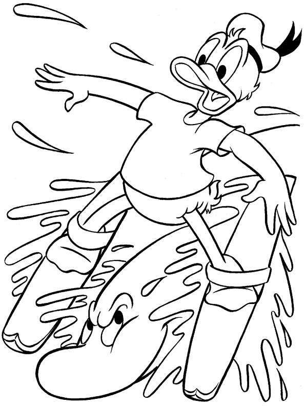 Coloring page: Donald Duck (Cartoons) #30238 - Free Printable Coloring Pages
